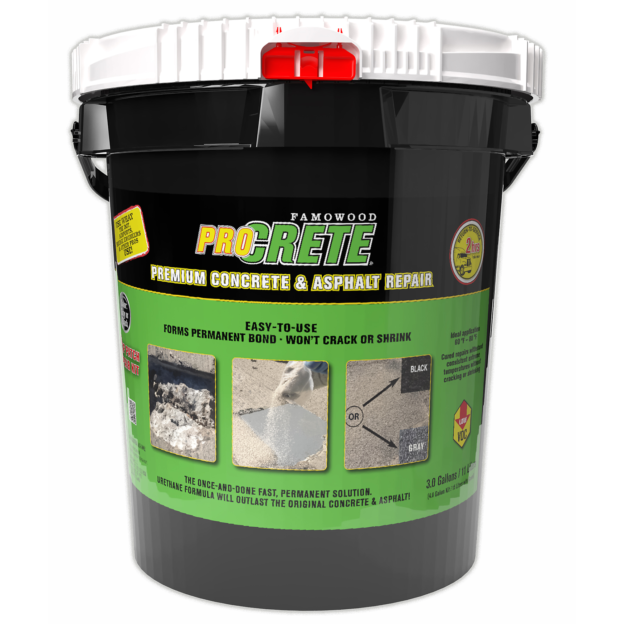 PROCRETE Concrete & Asphalt Repair Kit Grey 5-Gallon 6213000